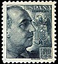 Spain - 1939 - Franco - 40 CTS - Blackish Green - Spain, Franco - Edifil 870 - General Francisco Franco Bahamonde (1892-1975) - 0